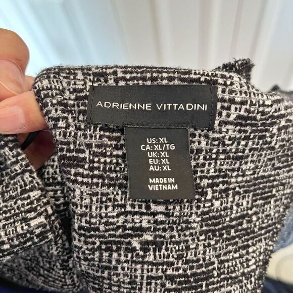 Adrienne Vittadini Cotton Tweed Shift Knee Length Unlined Tunic Dress - Picture 13 of 13